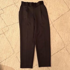 Satin high waisted black pants from express